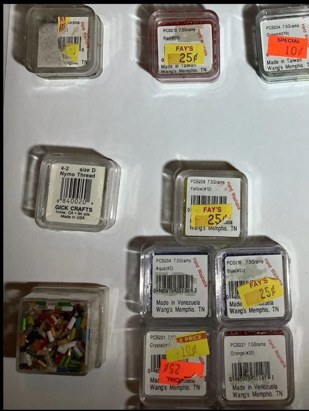 LOT VTG Seed & Bugle Beads Glass Wang's 9~Venezuela, 4~Taiwan, 1~Japan, 1 Nymo - Picture 7 of 9